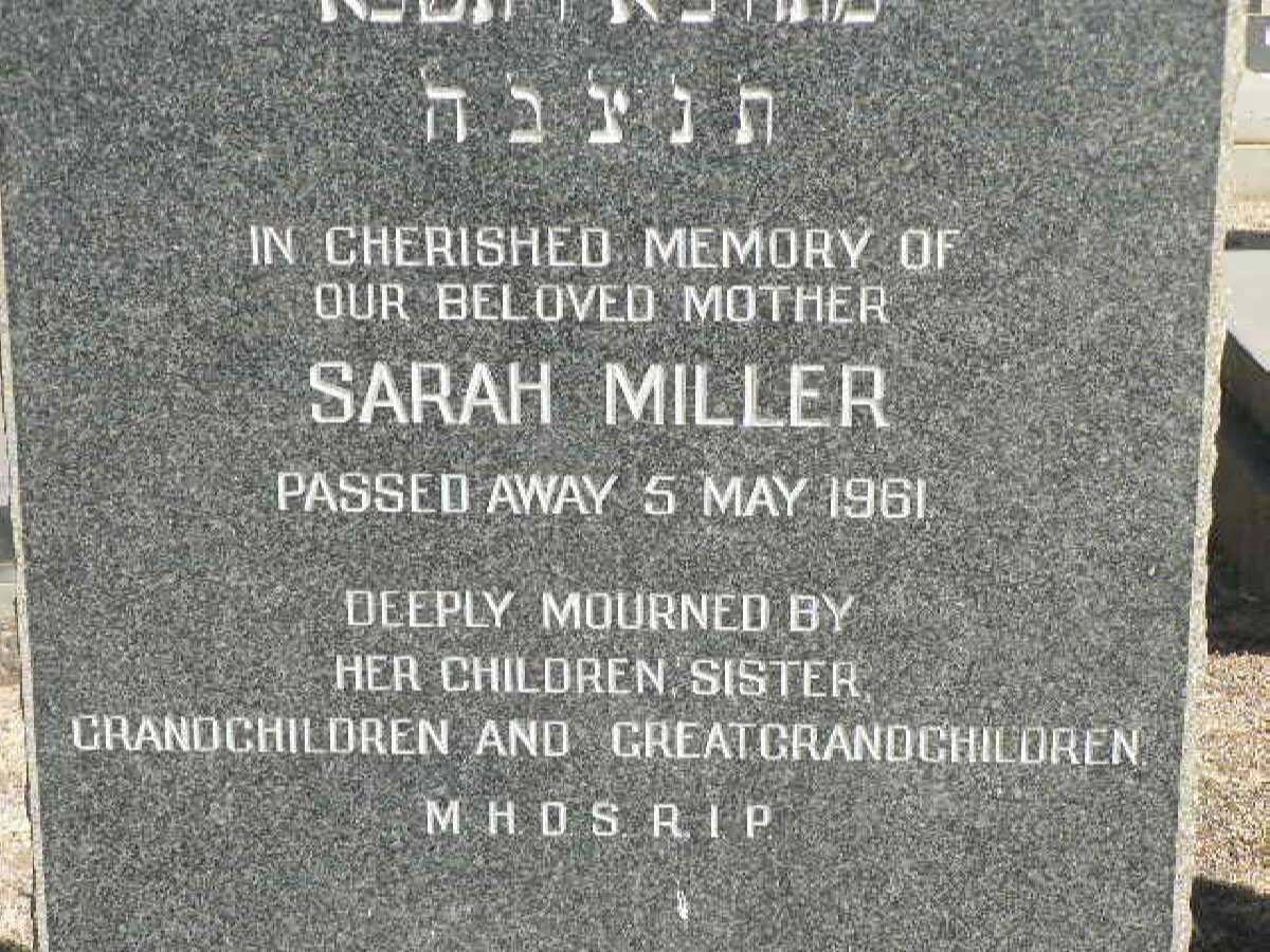 MILLER Sarah -1961