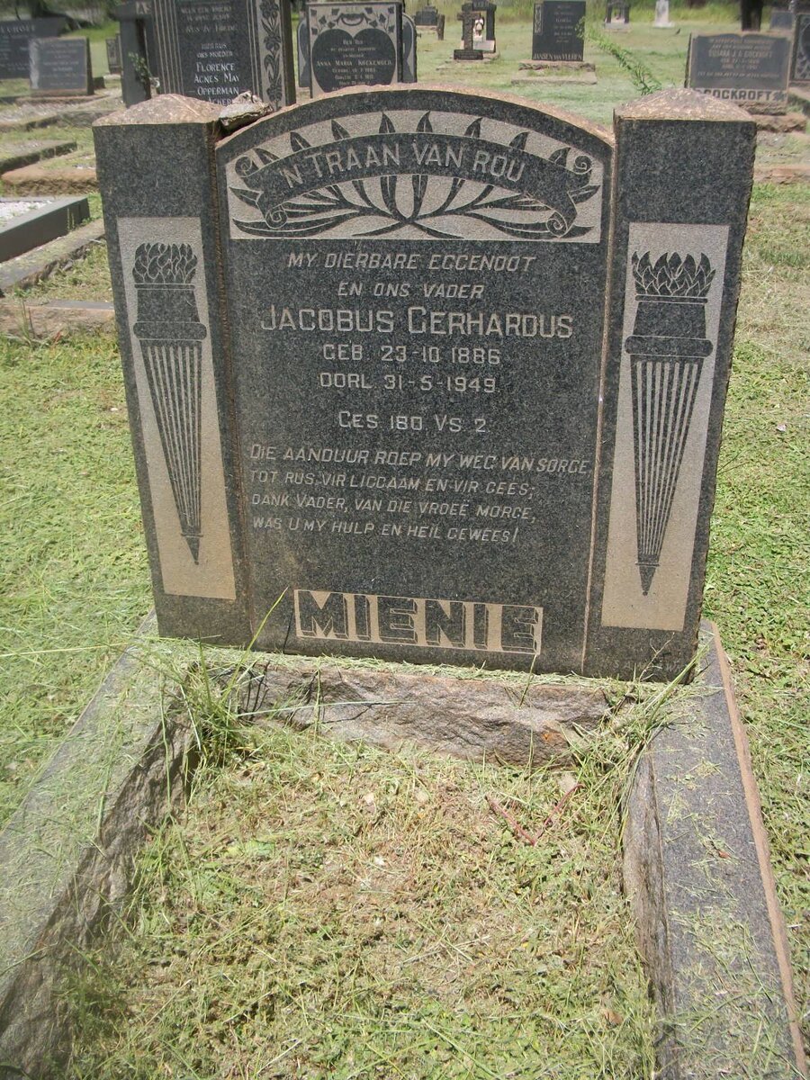 MIENIE Jacobus Gerhardus 1886-1949