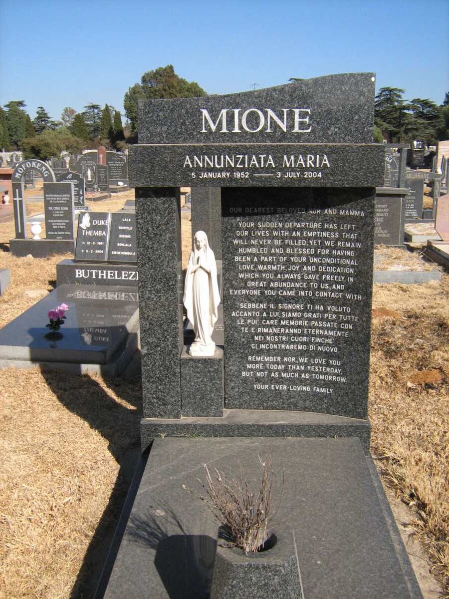 MIONE Annunziata Maria 1952-2004