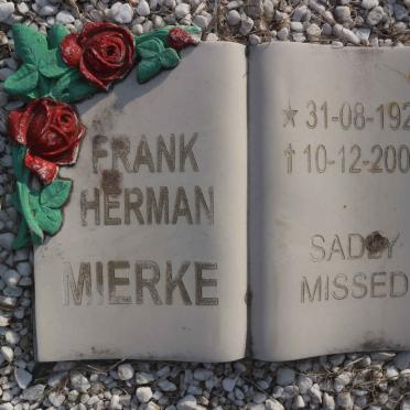 MIERKE Frank Herman 1926-2008