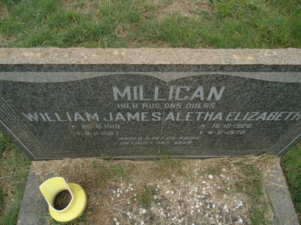 MILLICAN William James 1918-1967 &amp; Aletha Elizabeth 1926-1970