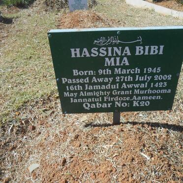 MIA Hassina Bibi 1945-2002