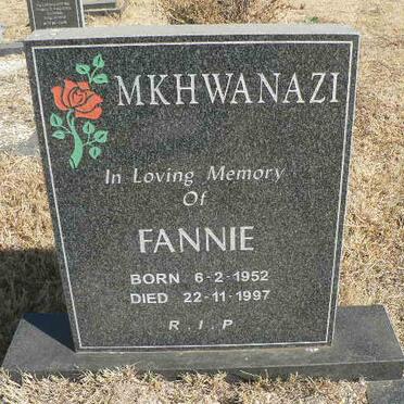 MKHWANAZI Fannie 1952-1997