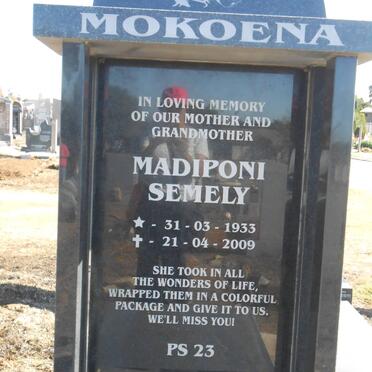 MKOENA Madiponi Semely 1933-2009