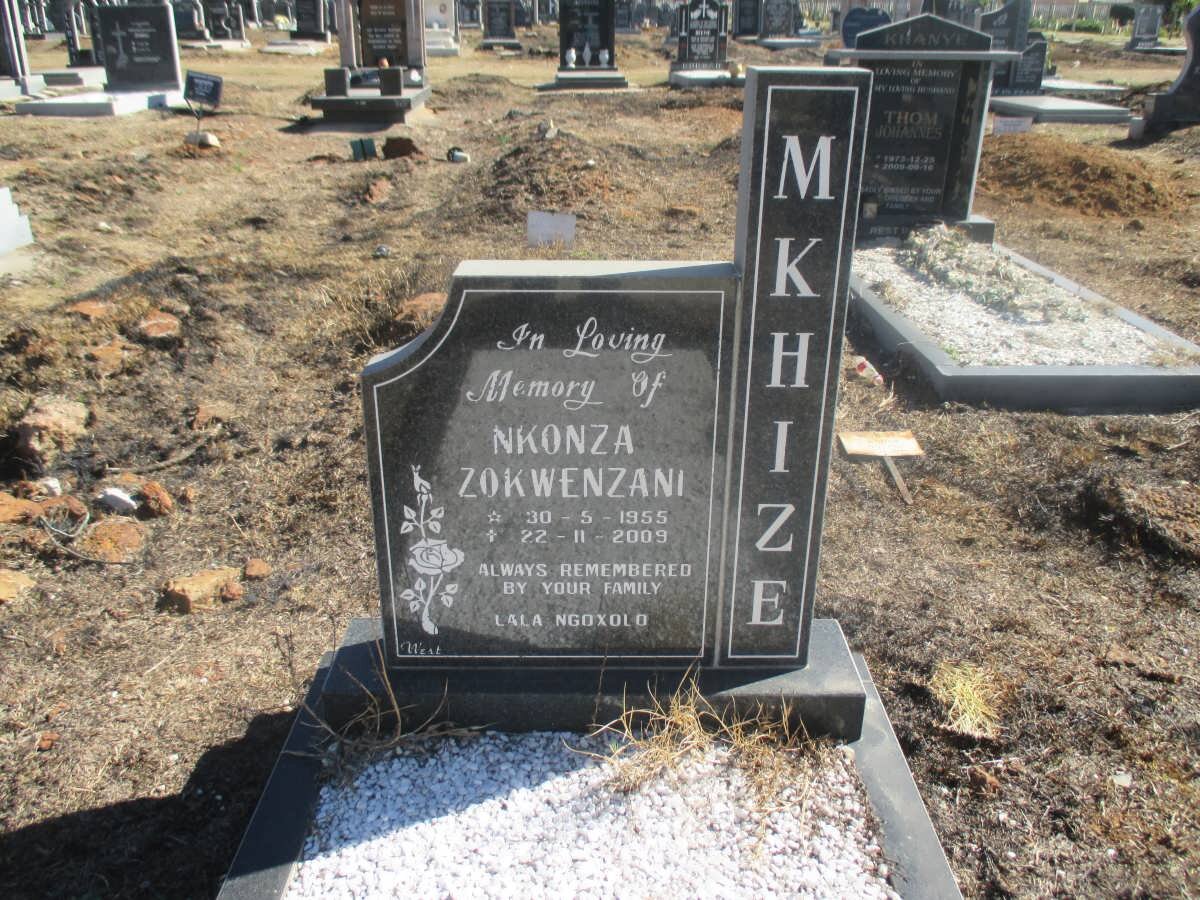 MKHIZE Nkonza Zokwenzani 1955-2009