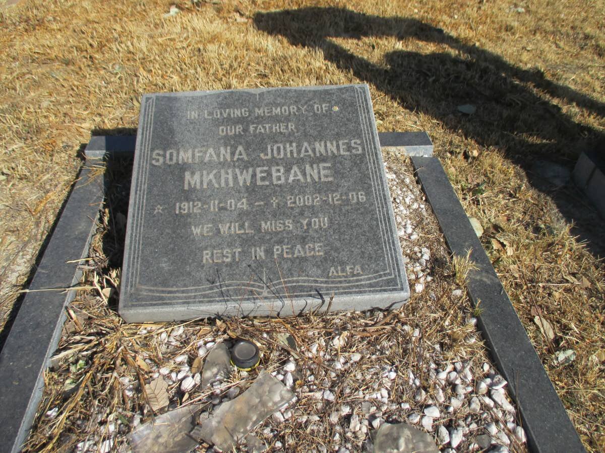 MKHWEBANE Somfana Johannes 1912-2002