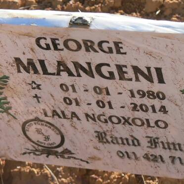 MLANGENI George 1980-2014