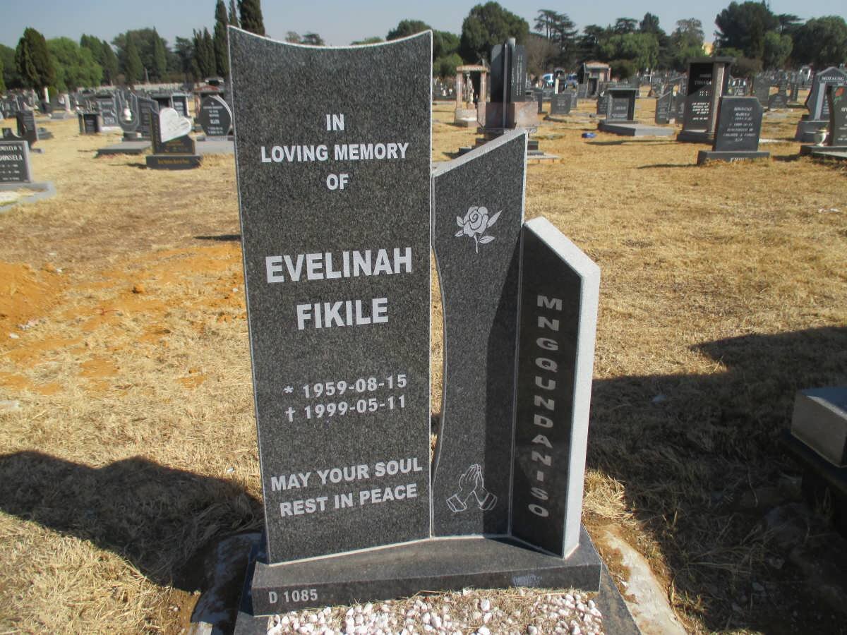 MNGQUNDANISO Evelinah Fikile 1959-1999