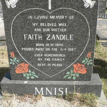 MNISI Faith Zandile 1946-1997