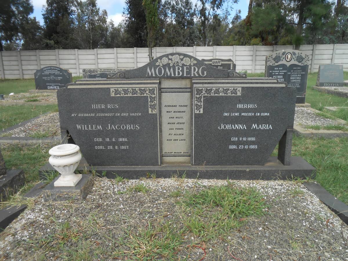 MOMBERG Willem Jacobus 1885-1957 &amp; Johanna Maria 1890-1969