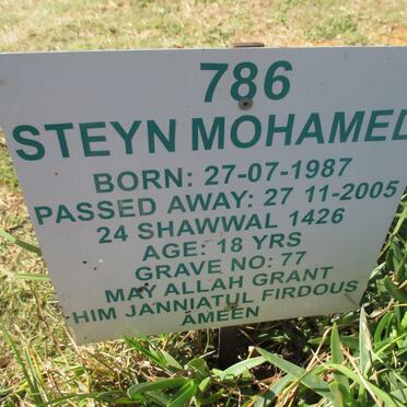 MOHAMED Steyn 1987 - 2005