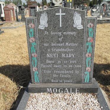 MOGALE Neti Mary 1925-2000