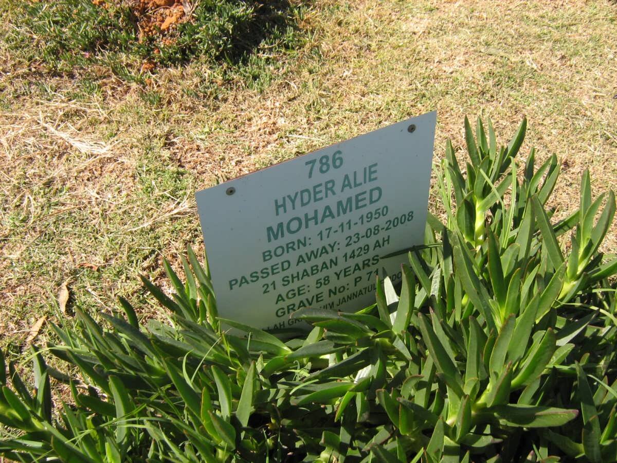 MOHAMED Hyder Alie 1950-2008