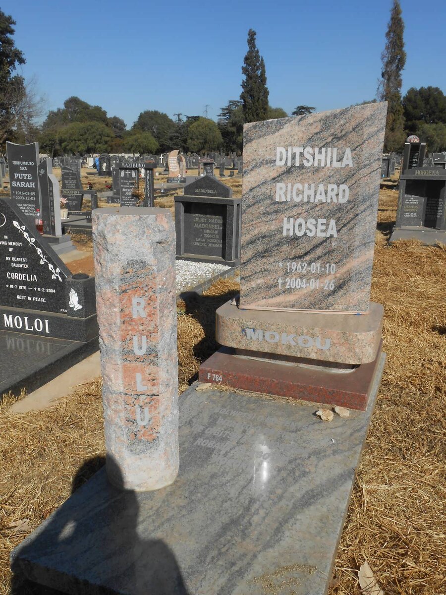 MOKOU Rulu Ditshila Richard Hosea 1962-2004