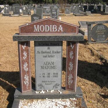 MODIBA Adam Matome 1948-2003
