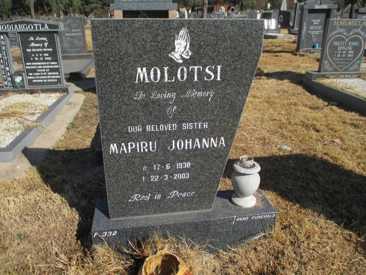 MOLOTSI Mapiru Johanna 1938-2003