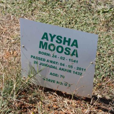 MOOSA Aysha 1941-2011