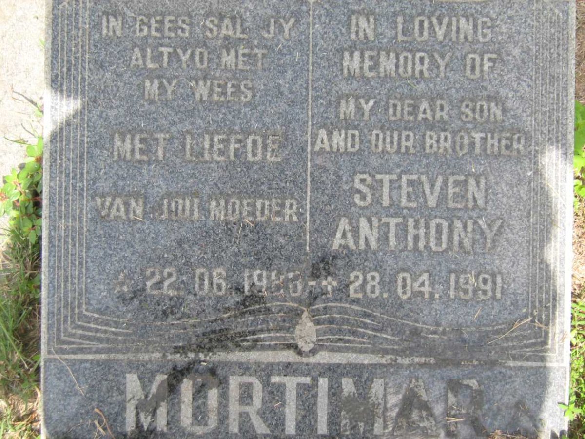 MORTIMAR Steven Anthony 1986-1991