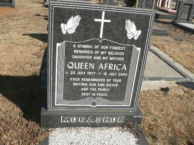 MOGASHOE Queen Africa 1977-2003