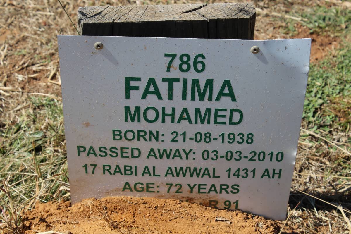 MOHAMED Fatima 1938-2010