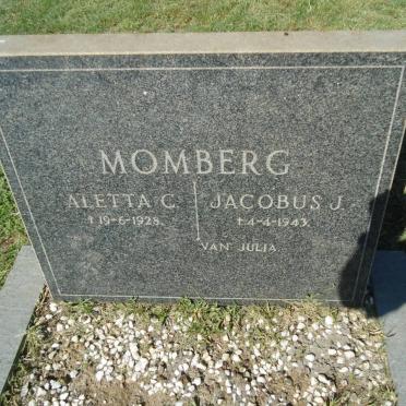 MOMBERG Jacobus J. 1943 &amp; Aletta C. 1928