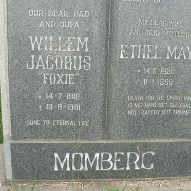 MOMBERG Willem Jacobus 1918-1981 &amp; Ethel May 1920-1969