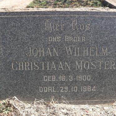 MOSTERT Johan Wilhelm Christiaan 1900-1964