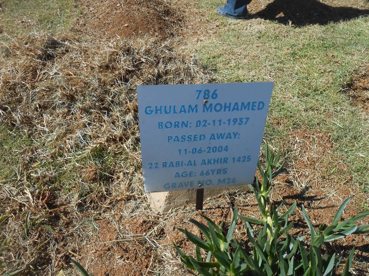 MOHAMED Ghulam 1937-2004