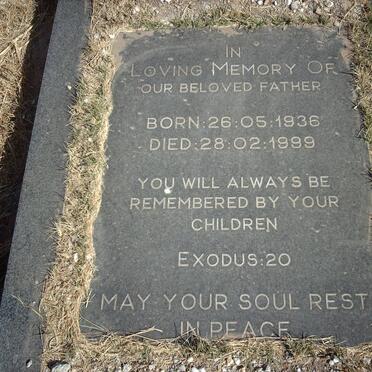 MOKOENA Daniel Shima 1936-1999