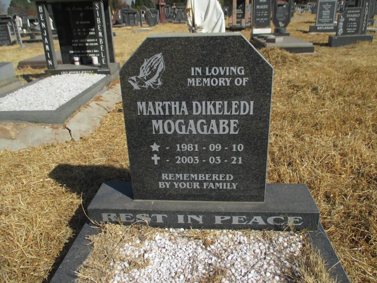 MOGAGABE Martha Dikeledi 1981-2003
