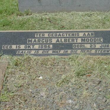 MOODIE Marcus Albert 1895-1935