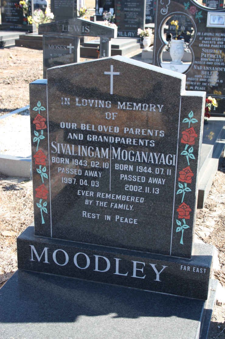 MOODLEY Sivalingam 1943-1997 &amp; Moganayagi 1944-2002