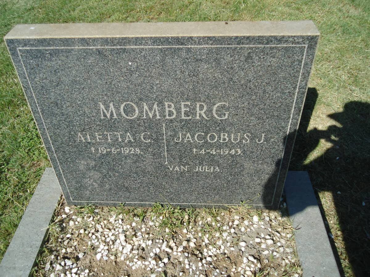 MOMBERG Jacobus J. 1943 &amp; Aletta C. 1928