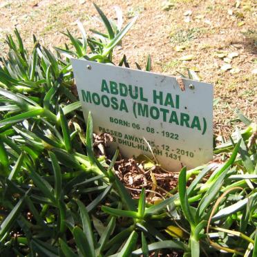 MOOSA Abdul Hai 1922-2010