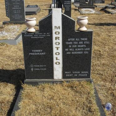 MOROTOLO Tommy Predikant 1936-1999