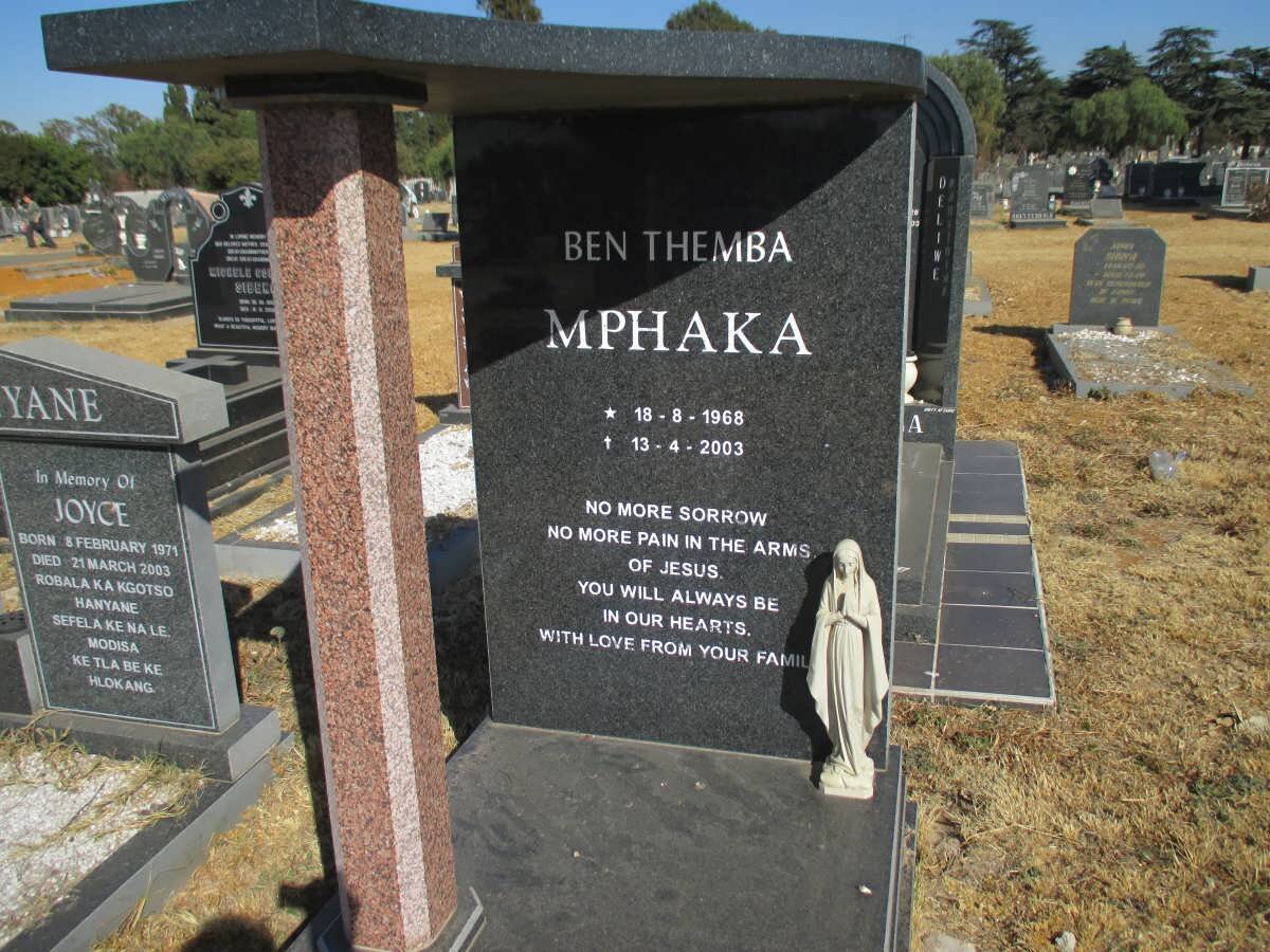 MPHAKA Ben Themba 1968-2003