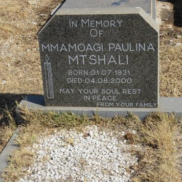 MTSHALI Mmamoagi Paulina 1931-2000