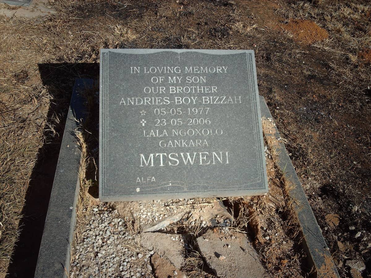 MTSWENI Andries Boy-Bizzah 1977-2006