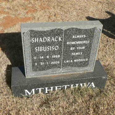 MTHETHWA Shadrack Sibusiso 1968-2005