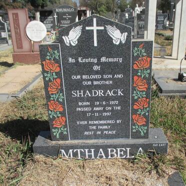MTHABELA Shadrack 1972-1997