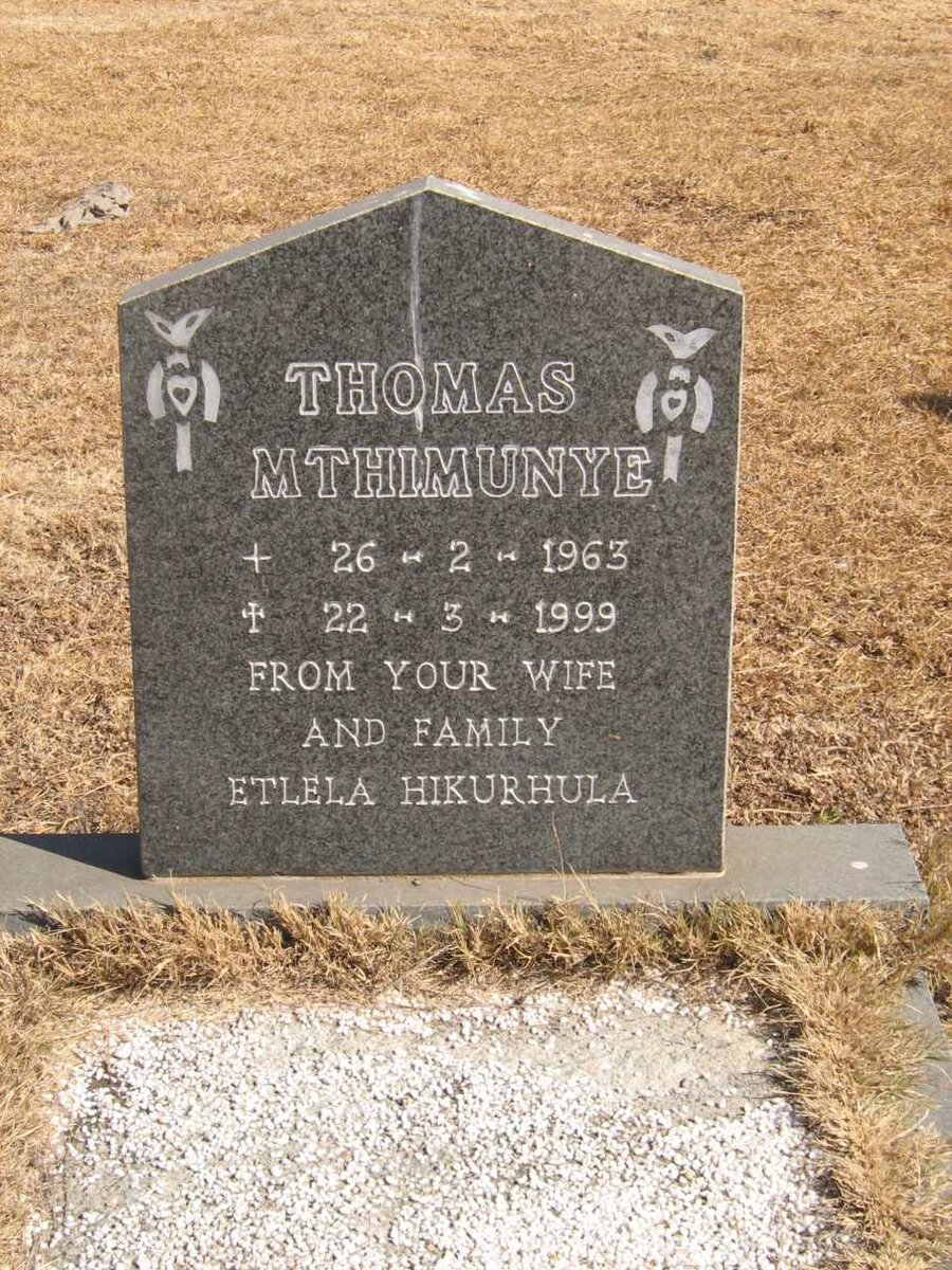MTHIMUNYE Thomas 1963-1999
