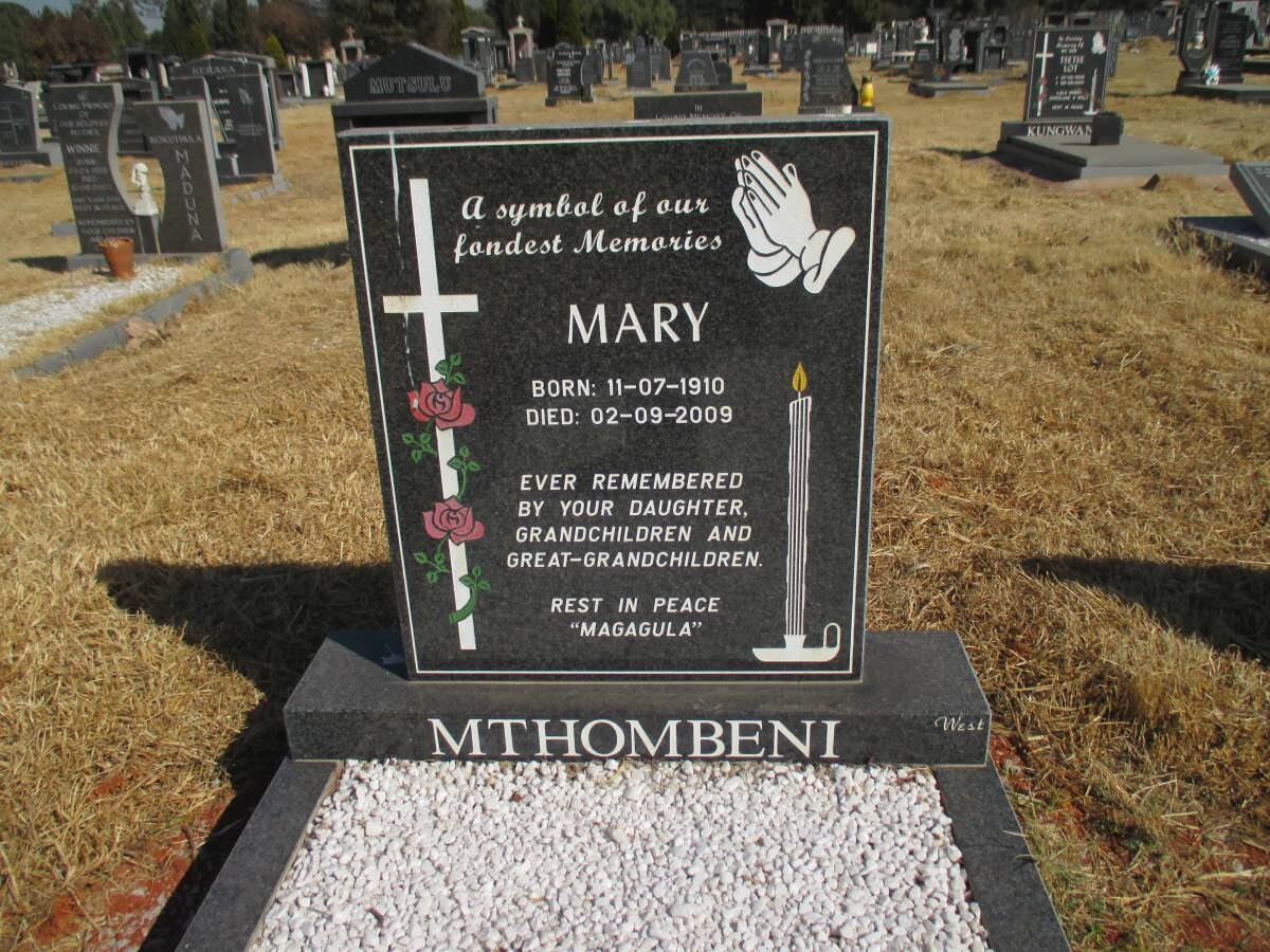 MTHOMBENI Mary 1910-2009
