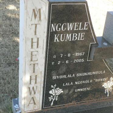 MTHETHWA Ngcwele Kumbie 1967-2005