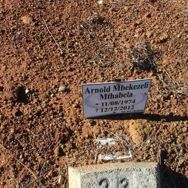 MTHABELA Arnold Mbekezeli 1974-2012