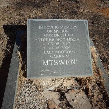 MTSWENI Andries Boy-Bizzah 1977-2006
