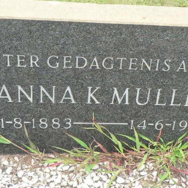 MULLER Anna K. 1883-1974