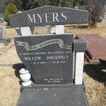 MYERS Willem Johannes 1924-1992