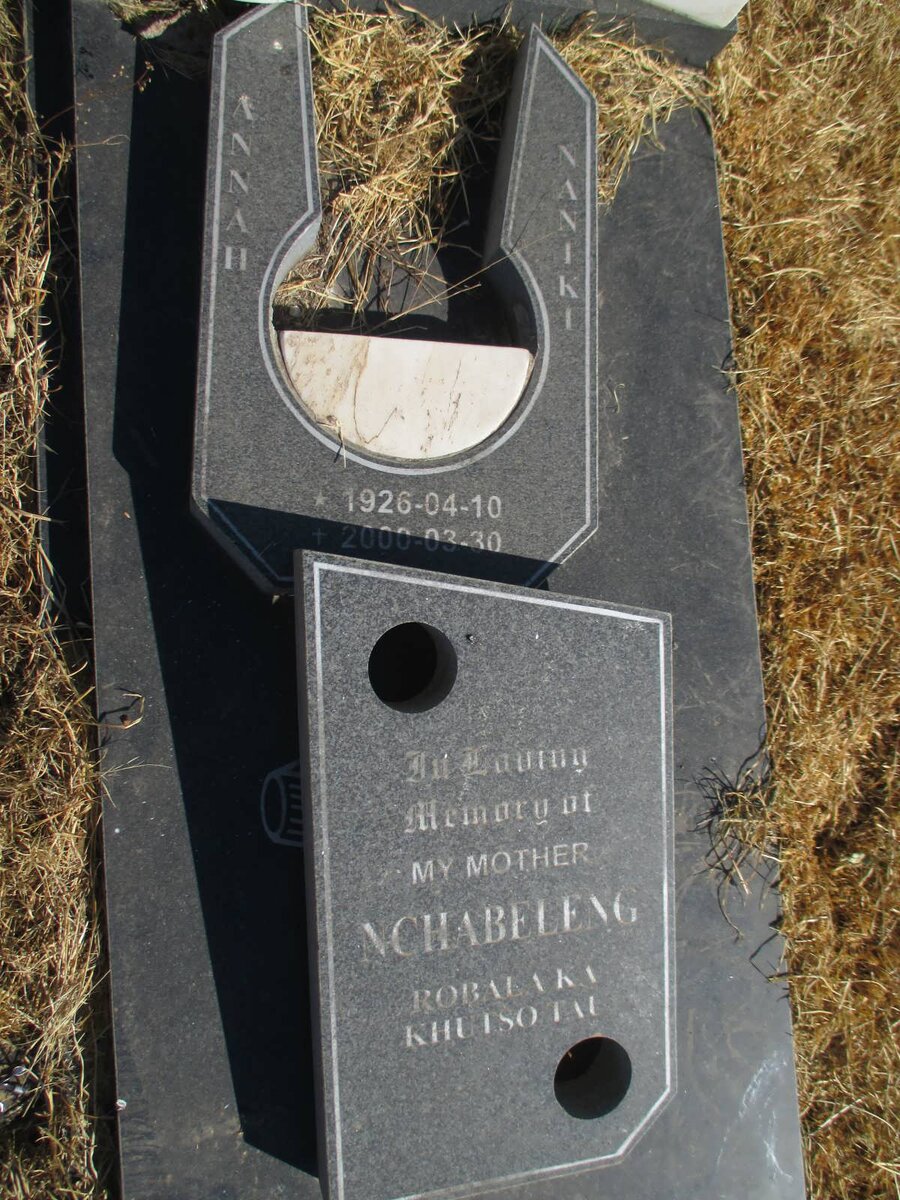 NCHABELENG Annah Naniki 1926-2000