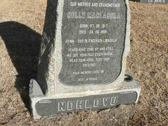 NDHLOVU Nelly Mahlabela 1917-1999