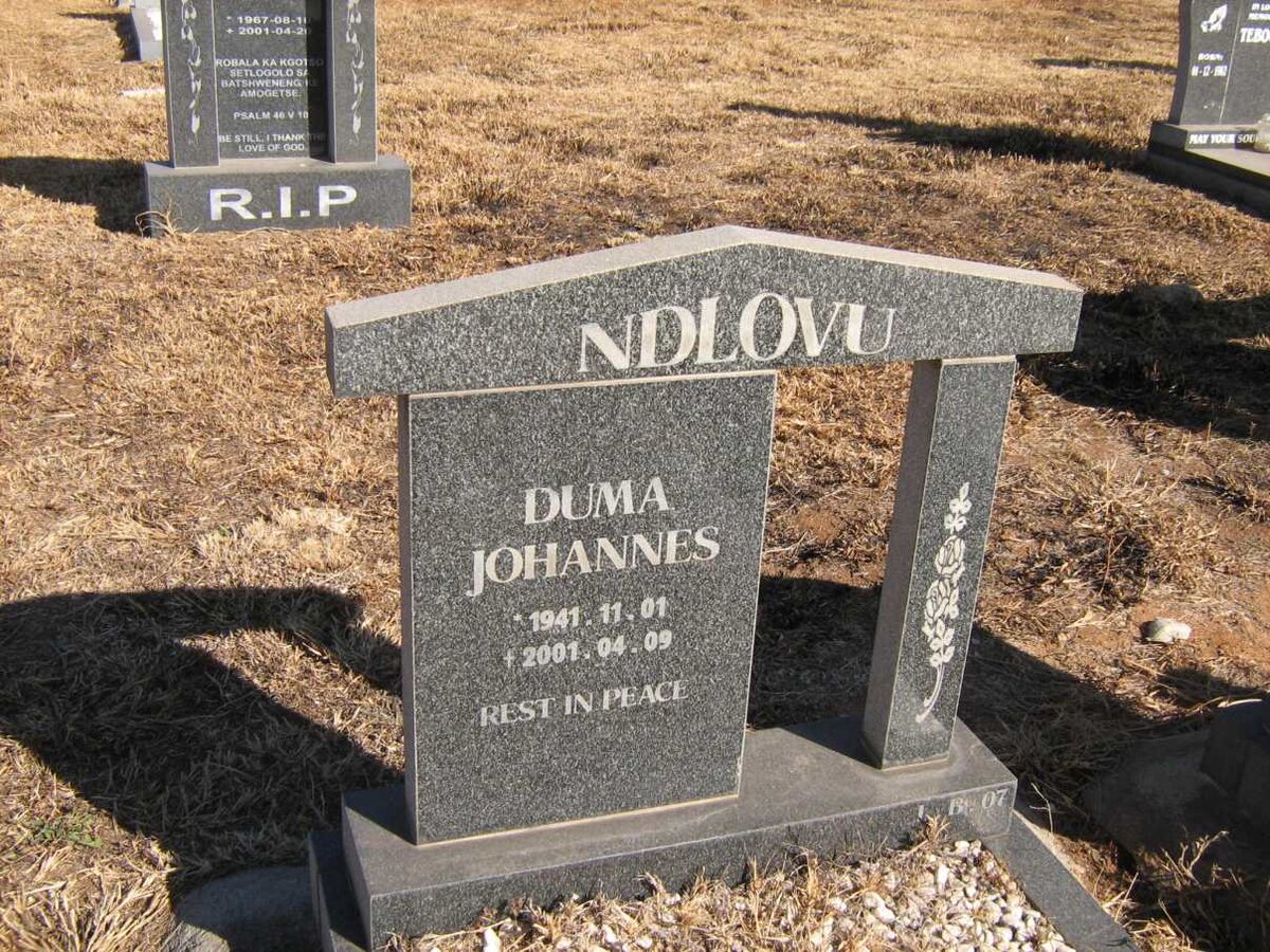 NDLOVU Duma Johannes 1941-2001